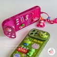 thumbnail image 4 of 3D Strawberry Cute Bear Alien Invisible Espejo Soporte Funda Para Teléfono Compatible Para iPhone 14 13 12 11 Pro Max Xr Xsmax Con Cadena Móvil Suave TPU Cubierta Trasera Carcasa, 4 of 4