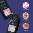 thumbnail image 6 of KISS Gel Fantasy Allure Press On Nails, 'Space', Blue, Short Almond, 28 Count, 6 of 9