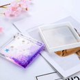 thumbnail image 3 of 8 Pcs Moule en Silicone : 4 Pcs Moules Carrés & 4 Pcs Moules Ronds en Silicone, pour Moulage avec Résine, Ciment, 4 * Moules Carrés en Silicone pour sous-Verres 4 * Moule Rond en Silicone, transparent Blanc, 3 of 8