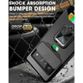 thumbnail image 3 of case for Google Pixel 6 Pro 2021 Case with Camera Cover & Kickstand, Slide Lens Cover+Rotate Ring Stand+Card Holder, Impact-Resistant, Full Protect for Google Pixel 6 Pro Black, 3 of 6