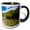 Black/White, variant on 3drose, the Animas River, San Juan National Forest, Colorado, Usa, 15oz Two-tone Black Mug