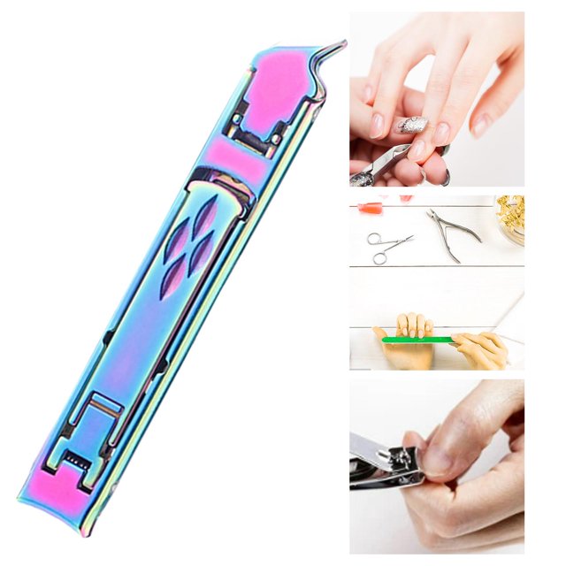 Cortaúñas Alicates de cabezas, profesional, plegable, acero inoxidable, portátil, fino, premium, cortaúñas pa uñas de los pies, hombres - Colorful Baoblaze Cortauñas