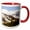 Red/White, variant on 3drose, Werfen Castle Salzburg Austria, 11oz Two-tone Blue Mug