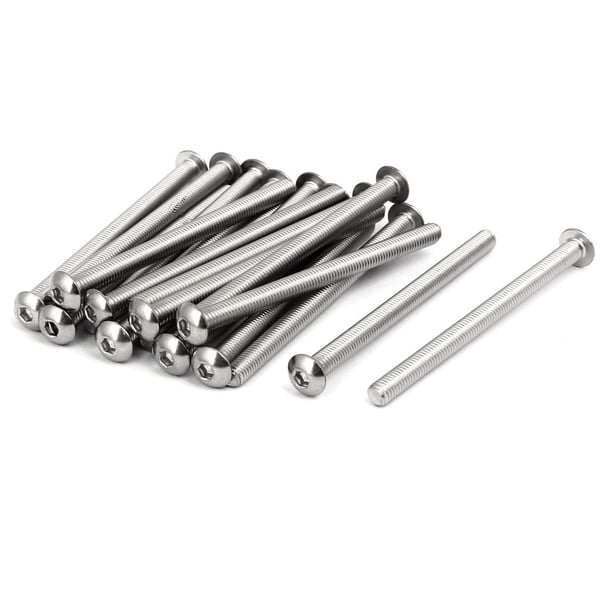 Tornillos de cabeza hexagonal con socket de acero inoxidable 304 M5x70mm, 20 piezas