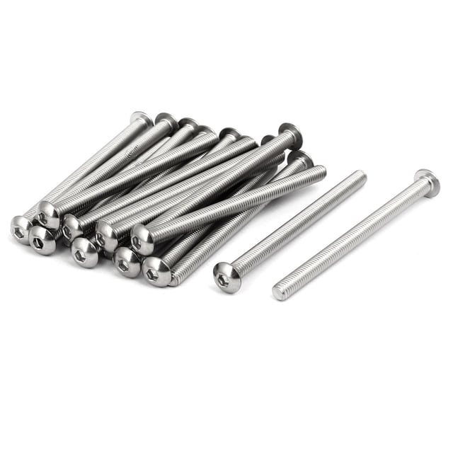 Tornillos de cabeza hexagonal con socket de acero inoxidable 304 M5x70mm, 20 piezas