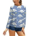 thumbnail image 6 of Cinnamoroll Women's Casual Crew Neck Sweatshirt Long Sleeve Pullover Tops, 6 of 8