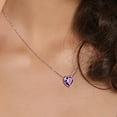 thumbnail image 3 of Beautlace 925 Sterling Silver Birthstone Necklace,Round Pendant CZ Birth Stone Jewelry for Women, 3 of 9