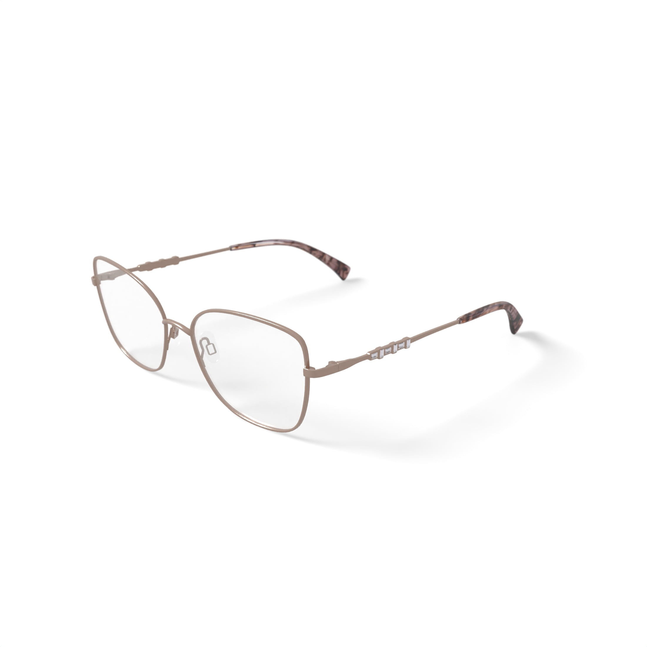 Walmart Women's MC012 Tori Cat Eye Prescription Eyeglasses with Case, Rose Gold