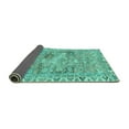thumbnail image 2 of Ahgly Company Indoor Rectangle Persian Turquoise Blue Traditional Area Rugs, 8' x 12', 2 of 4