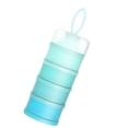 thumbnail image 1 of Caja portátil azul para leche en polvo, caja medidora de leche en polvo de 4 capas, sin BPA, dispensador de leche en polvo con mango de hebilla, para viajes y actividades al aire libre Rojo Verde, 1 of 5