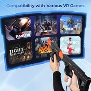 3-in-1 Magnetic Gunstock for Meta Quest 3S/Quest 3, Magnetic VR Accessories for Oculus Quest 3, Controller Grips with Shoulder Straps for Enhance Control Feel, Realistic FPS Gaming Experience, Black