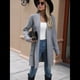 thumbnail image 5 of Cárdigan de Larga de Otoño para Mujer, Moderno Cárdigan de Punto Holgado con Bolsillos y Abertura Frontal para Invierno. Gris XL, 5 of 10