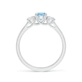 thumbnail image 2 of Angara Natural 0.4 Ct. Aquamarine with Diamond Classic Ring in 14K White Gold for Women (Ring Size: 3.5), 2 of 9