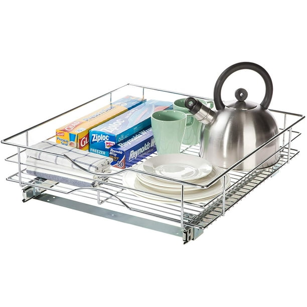 Home Zone Kitchen 20" W x 21" D Under PullOut Basket Organizer