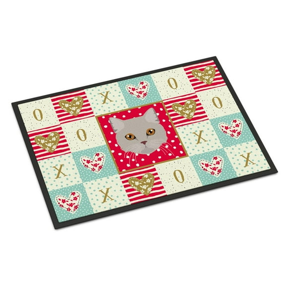 Carolines Treasures CK5094JMAT Brazilian Semi Longhair Cat Love Door Mat Indoor Rug or Outdoor Welcome Mat 24x36 Doormat