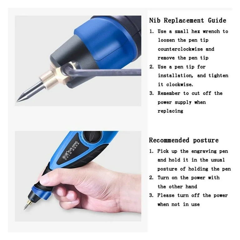 25W Speed Adjustable Electric Engraving Pen, Handheld 25W Speed Adjustable Electric Engraving Pen, Handheld