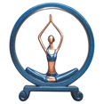 thumbnail image 1 of Figura decorativa de chica de Yoga, estatua de mujer recortada, anillo de resina de belleza para mesa de porche, 1 pieza, 1 of 5