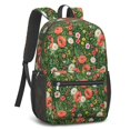 thumbnail image 2 of Pioneer Flower Floral Print Pattern 17" School Backpacks for Teens,Waterproof Oxford Fabric,S-Shape Padded Straps for School,Travel,Hiking,Camping, 2 of 5