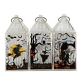 thumbnail image 5 of Halloween Decorations, Haunted House Decorations, Pumpkin Decor Outdoor, Spooky Halloween Decor, Translucent Orange Led Hanging Lantern with Spooky Twisted Tree, Scarecrow and, 5 of 6