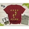 thumbnail image 7 of Cool Keep Going Motivational Quote Meme Walking Footprints T-Shirt Motivation Gift for Men Women Kids Boys Girls Footprint Steps Tshirt, 7 of 7