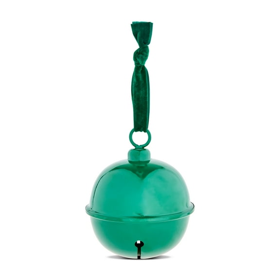 Metal Jingle Bell Hanging Christmas Decoration, Green, 5", by Holiday Time