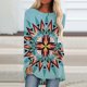thumbnail image 1 of Puntoco Mujeres Moda Casual Manga Larga Cuello Redondo tops Blusa Suelta Camisas Estampadas Puntoco Puntoco-6432, 1 of 5
