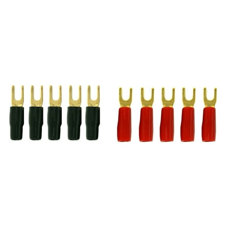 Dnf 10 Pack Copper 24k Gold Plated 4 Gauge Wire Cable Spade Terminal Connectors 5 Red Dnf 10 Pack Copper 24k Gold Plated 4 Gauge Wire Cable Spade Terminal Connectors 5 Red