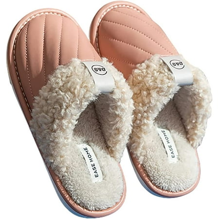 

CoCopeanut Women s Slippers Comfy Warm Plush Lined House Slippers Non-Slip Bedroom Slippers for Outdoor Indoor