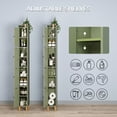 thumbnail image 5 of KAMEROUT Tall Narrow Storage Cabinet, Slim Bathroom Storage Organizer with Adjustable Shelves & 4 Leveling Feet, Freestanding Cabinet for Small Spaces, Kitchen, Living Room, Green, 5 of 7