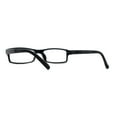thumbnail image 4 of Classic Narrow Rectangular Spring Hinge Horned Powered Reading Glasses Black +2.0, 4 of 4
