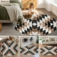 thumbnail image 6 of Southwest Brown Round Area Rug 5 FT, Non Slip Bedroom Area Rug, Geometric Farmhouse Aztec Tribal Washable Soft Circular Carpet Non-Shedding Floor Mat for Kitchen Dining Room Foyer Balcony Dorm, 6 of 9