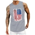 thumbnail image 4 of Caqnni Patriotic American Tank Top Shirts Sleevelesst for Men 4th of July Shirts(Grey,3XL), 4 of 4