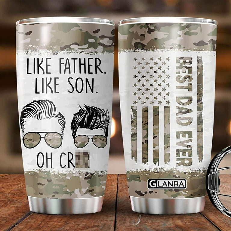 Christmas Gifts For Dad, Army Tumbler For Men, Best Dad Ever Gifts, Like  Father Like Son Coffee Mug, Birthday Gifts For Dad From Son 