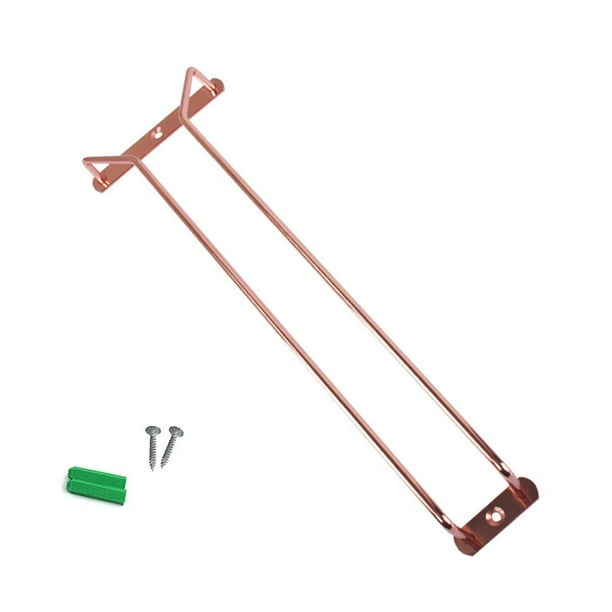 Estante De Metal Para Copas De Vino De 14 Pulgadas Debajo Del Gabinete, Soporte Para Copas De Vino, Estante Colgante Para Copas, Soporte Para Copas Para Gabinete, Barra De Cocina 1 Uds. seitruly HA035915-00