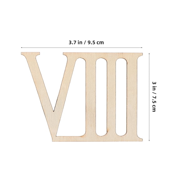LOLIPPYY 24-Piece Roman Numeral Set for Crafting and Projects, Beige Decorative Letters for Home and Art