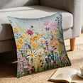 thumbnail image 5 of Orangide 3D Flower Print Cushion Cover Soft Pillow Case Square Decorative Throw Cover for Sofa Bed Living Room Home Decor 18x18 In, 5 of 6