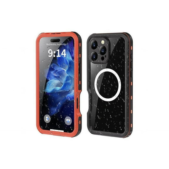Magnetic Waterproof Case for iPhone 16 Pro Max , Built-in Screen Protector[IP68 Underwater][Upgrade Military Dropproof][Compatible with MagSafe] Full Body Shockproof Translucent Phone Cover