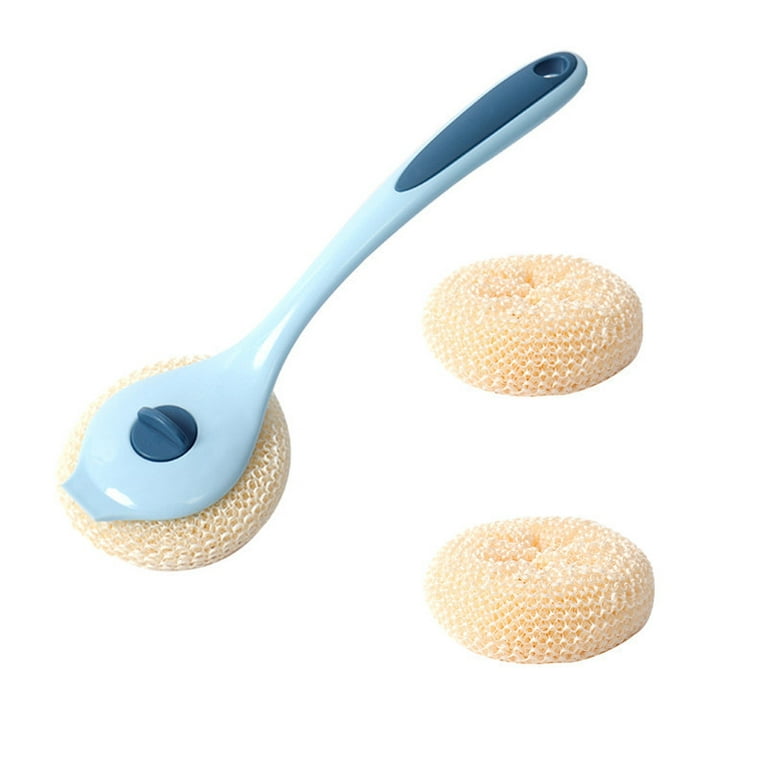 OAVQHLG3B Dish Brush with Soap Dispenser Dish Scrubber with Replaceable  Head Kitchen Dish Scrub Brush with Plastic Handle Dish Brush 
