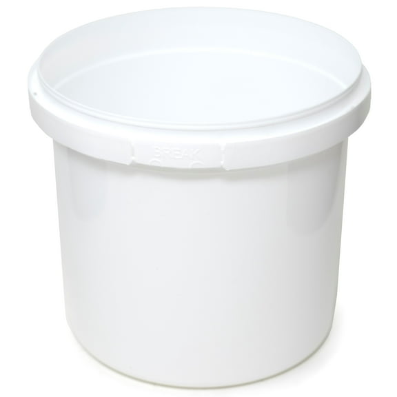 Berry Plastics Venture Round Low Profile Deli Tub White, 85 oz., 6.87" Diameter x 6" Height, Polypropylene | 120/Case