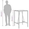 thumbnail image 4 of vidaXL Outdoor Bar Table Brown 70x70x110 cm Poly Rattan, 4 of 5