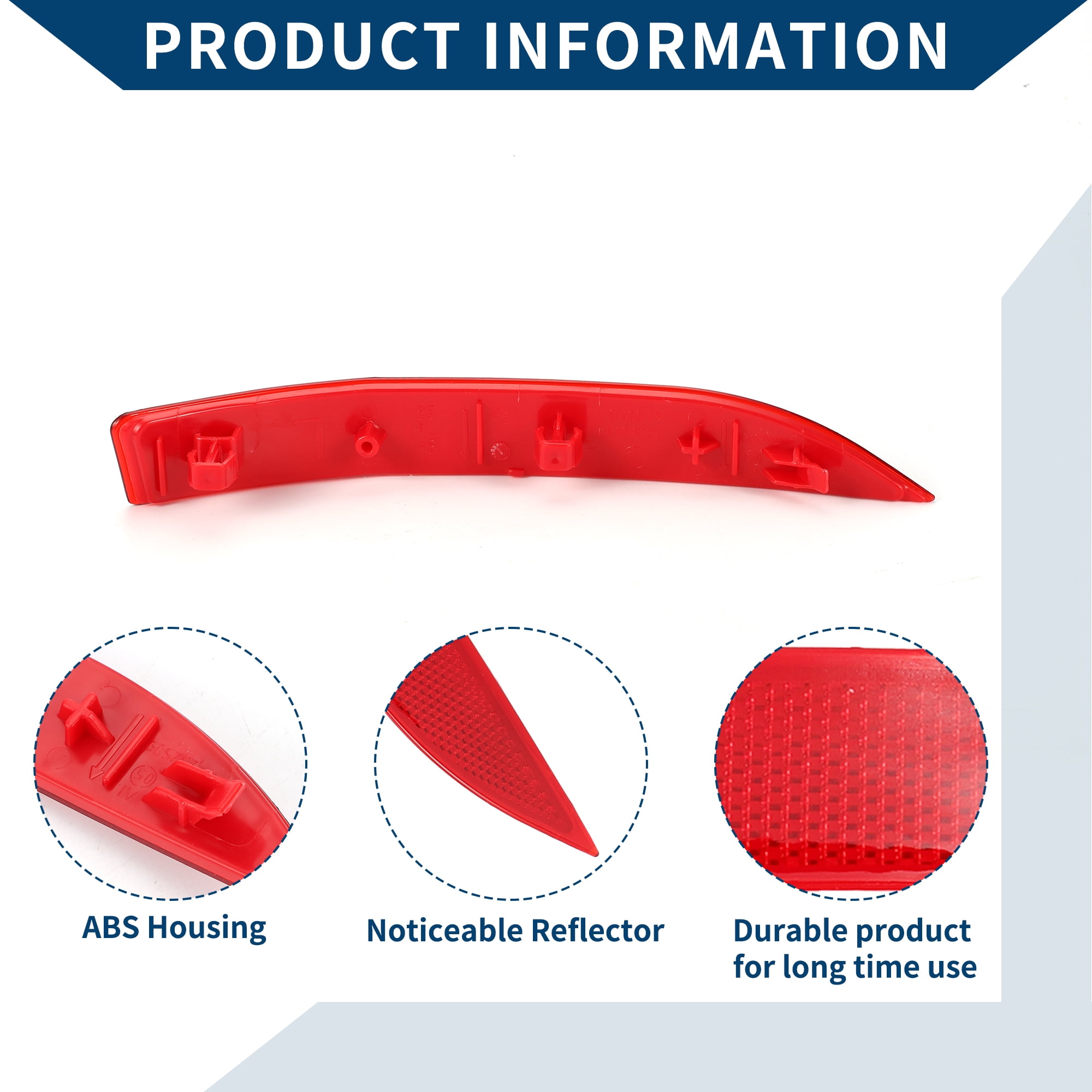 Unique Bargains No.61617355547 Bumper Reflector for BMW X1 2016-2019 Rear Left