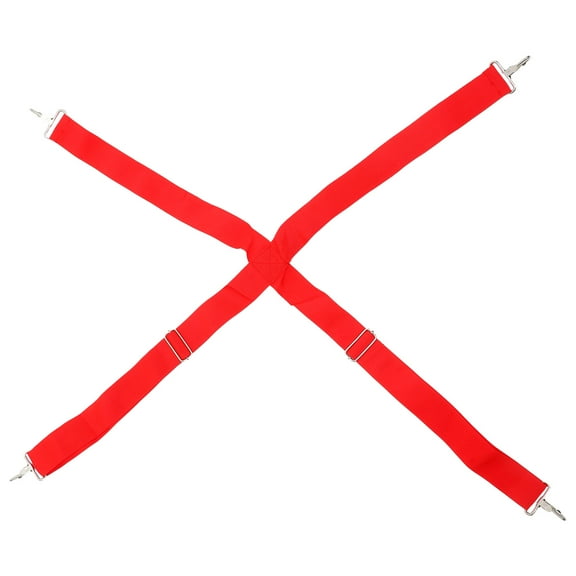 Masteelf  Adjustable Snare Drum Strap Percussion Belt Suspenders for Straps Student Red