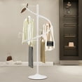 thumbnail image 3 of Spiral 360° Rotating Garment Rack - Floor-Standing Clothes Organizer, White 5.91ft, 3 of 12