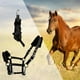 thumbnail image 5 of Práctico caballo Brida Rein Headstall Halter Longitud Equipo ecuestre, Cojín de esponja suave, Arnés Cuerda de conducción , L Negro Como se describe Soledad Riendas de caballo, 5 of 8