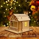 thumbnail image 5 of Decoraciones navideñas, adornos navideños, regalos navideños: casitas navideñas de madera hechas a mano con luces para manualidades. Decoración de casitas de troncos., 5 of 8