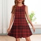 thumbnail image 2 of Teen Girls Dresses Sleeveless Plaid A-Line Dress Classic Pattern Casual Summer Dresses for Kids ,Sie:150, 2 of 7