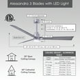 thumbnail image 6 of Matthews Fan Company AKLK-BN-BW-42 Alessandra 42” Brushed Nickel Ceiling Fan with 3 Barn Wood Blades, Integrated LED Light Kit, Remote Control, Indoor/Outdoor Wet Rated, 6 of 6
