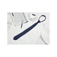 thumbnail image 4 of CORBATA PREATADA DE HOMBRE INSPIRADA CHIC, COLOR SÓLIDO, CON CREMALLERA, CON CORREA AJUSTABLE PARA BODA, NOVIO, AZUL MARINO, TALLA ÚNICA, 4 of 5