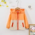 thumbnail image 5 of Eltusu Toddler Girls Jackets, Waterproof Windproof Hooded Zipper Outerwear with Pockets Beige Size 3-4 T, 5 of 5