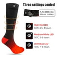 thumbnail image 4 of SNOW DEER Heated Socks for Men Women, 2200mAh Rechargeable Electric Heated Socks Foot Warmers 3 Heating Settings Winter Warm Thermo Sock with 2 Battery for Skiing Hiking Camping Running Fishing, 4 of 9